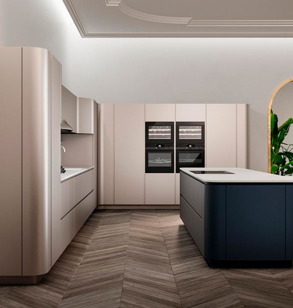 Diseño de cocina de alta gama en el showroom de Marbella