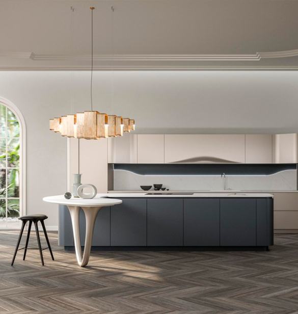 Cocina de lujo contemporánea Snaidero en la Costa del Sol