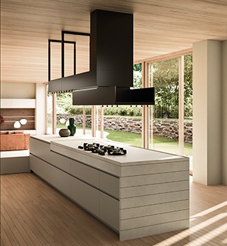 Cocina y comedor de planta abierta Snaidero Elementi & Way en la Costa del Sol