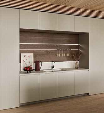 Detalle de acabados de lujo de la cocina Snaidero Elementi & Way
