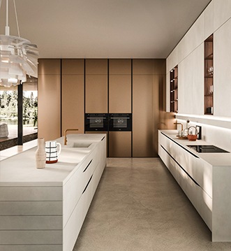Detalle de cocina minimalista Snaidero Elementi White en Marbella