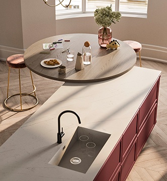 Cocina Snaidero Frame con isla en una villa de Marbella