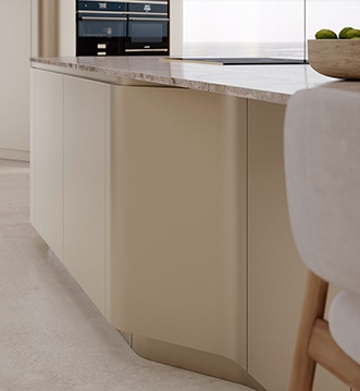 Diseño de cocina Snaidero Ola White sin tirador en Marbella