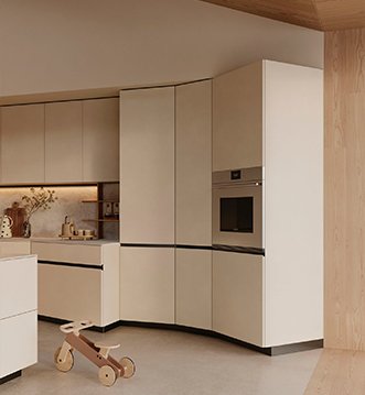 Cocina Snaidero Orbita abierta al comedor