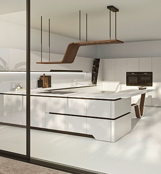 Detalle de la cocina Snaidero Vision White de Pininfarina