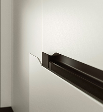 Detalle de acabados de lujo de la cocina Snaidero Vision White